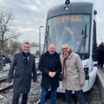 Equipo Pro-comunidad en la inauguración del tranvía en Mannheim, diciembre 2023
